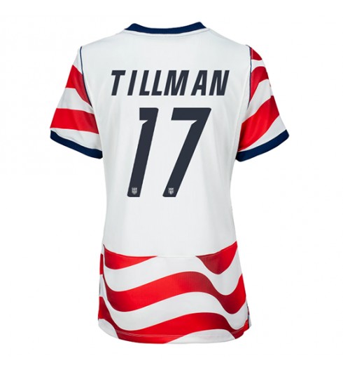 Yhdysvallat Malik Tillman #17 Kotipaita Naisten MM-kisat 2026 Lyhythihainen Yhdysvallat Malik Tillman #17 Kotipaita Naisten MM-kisat 2026 Lyhythihainen